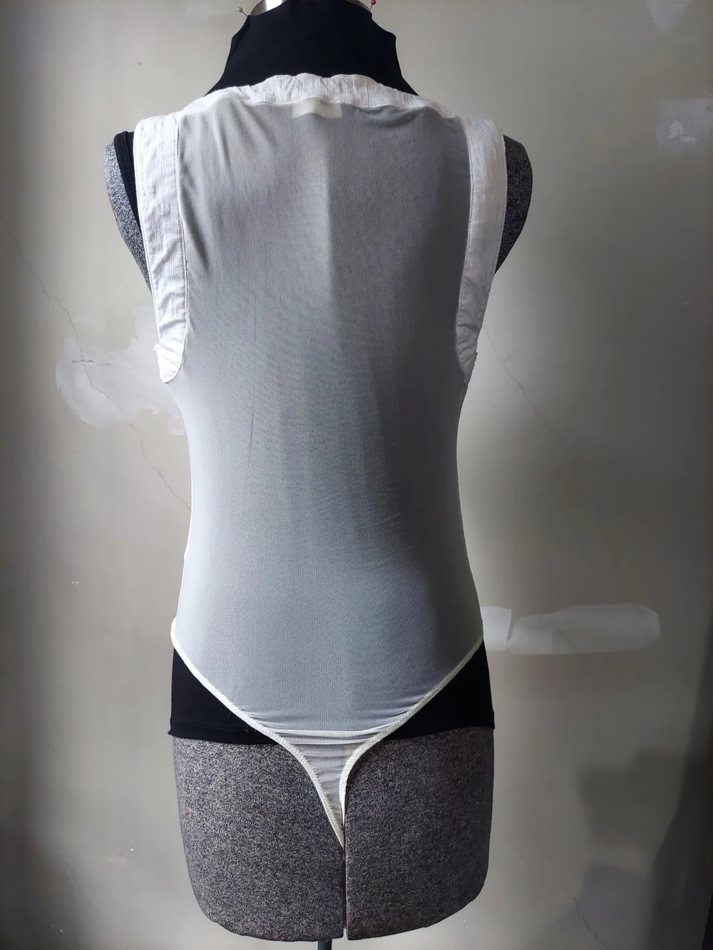 Free People Shes A Catch White Scoop Neck Ribbed Bodysuit